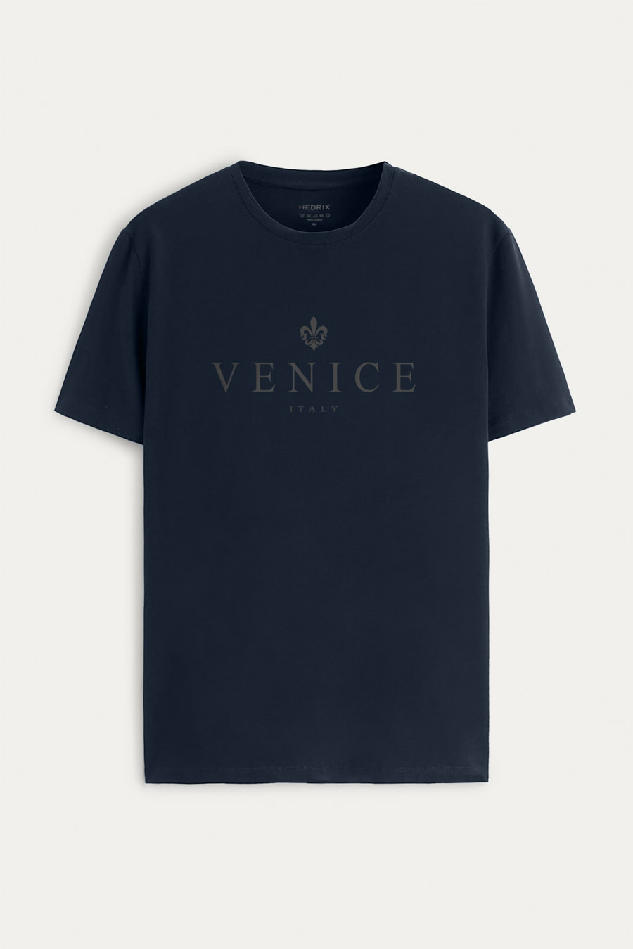 Tričko, Barva Modrá, s Potiskem Venice Noir