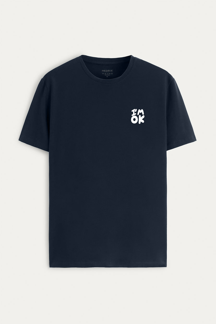 Levně Tričko, Barva Modrá, s Potiskem I am OK