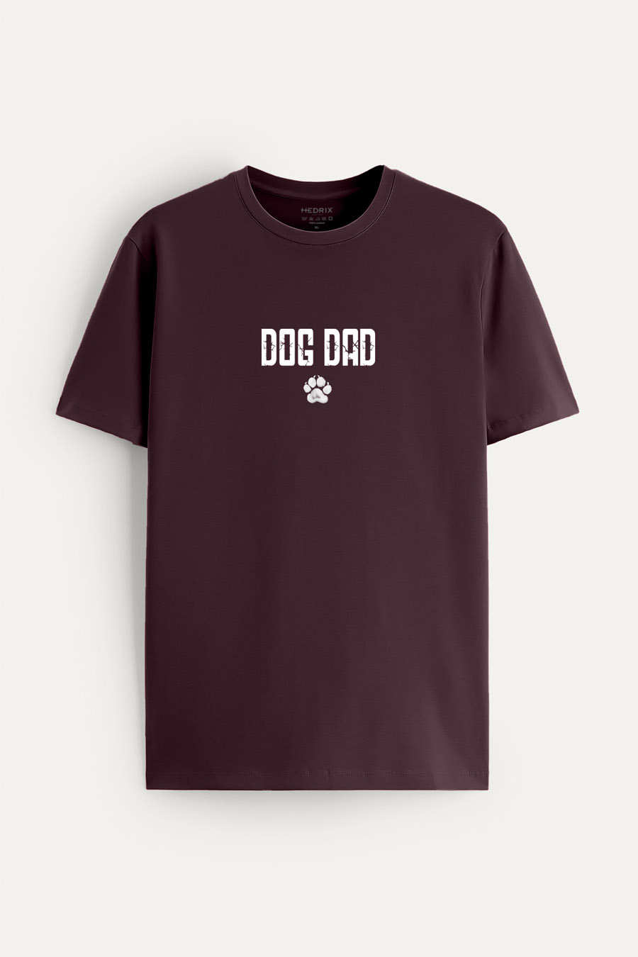 Tričko, Barva Bordó, s Potiskem Dog Dad
