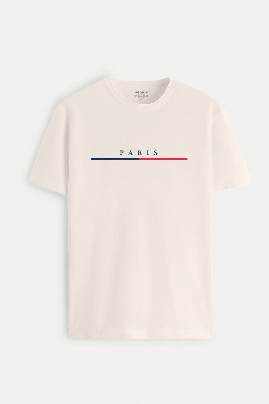 Levně Tričko, Barva Ekru, s Potiskem Paris