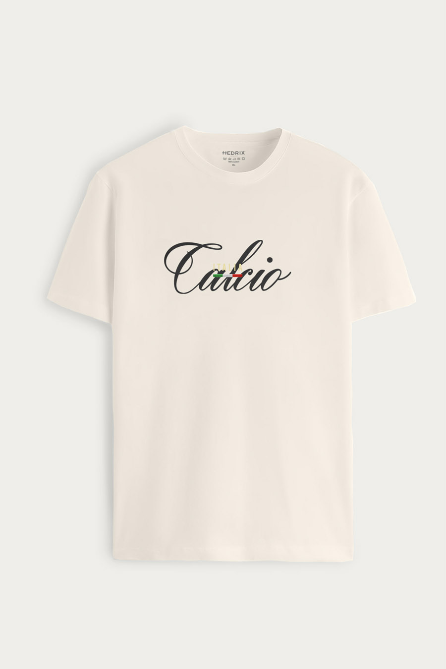 Tričko, Barva Ekru, s Potiskem Calcio Noir