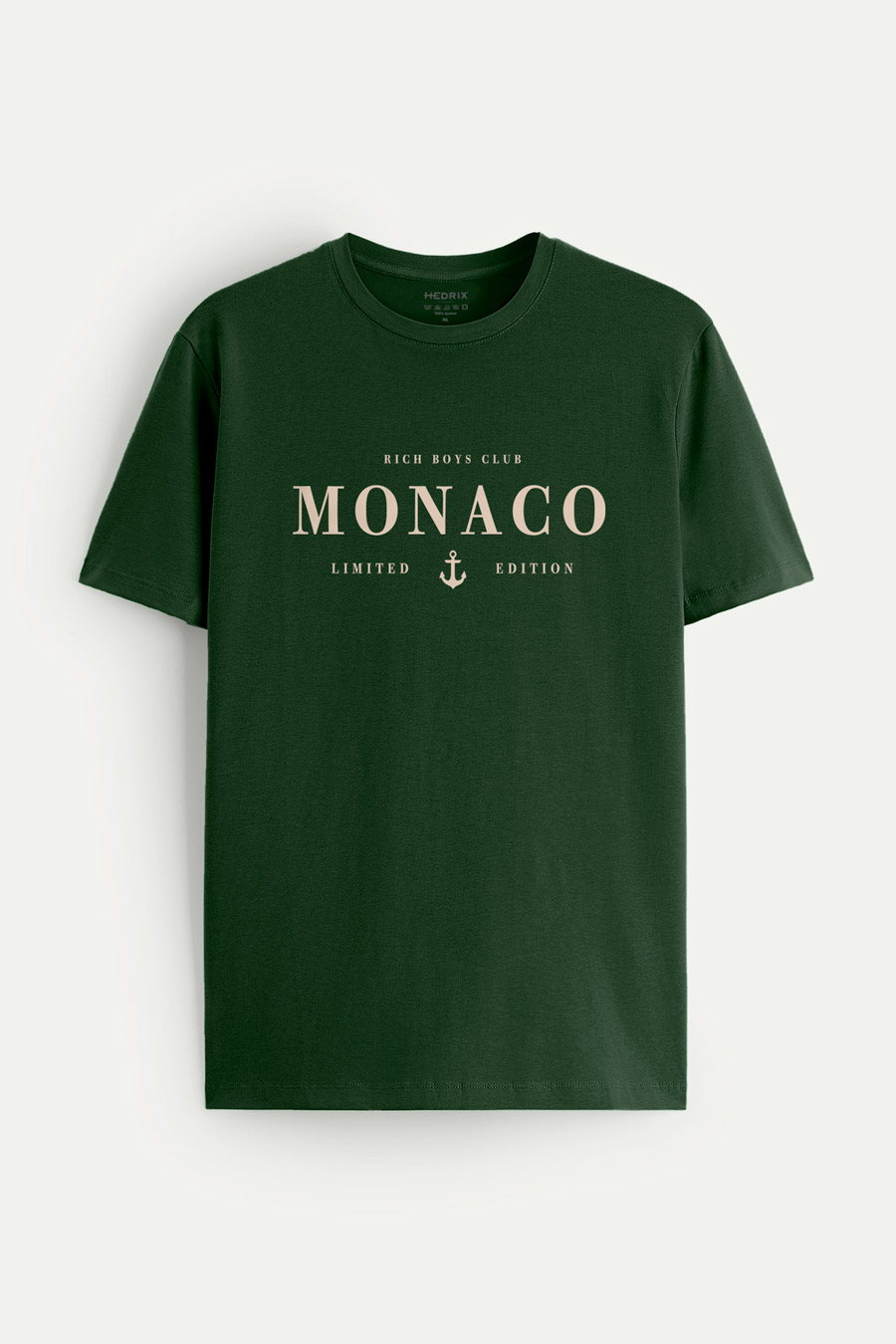 Levně Tričko, Barva Zelená, s Potiskem Monaco