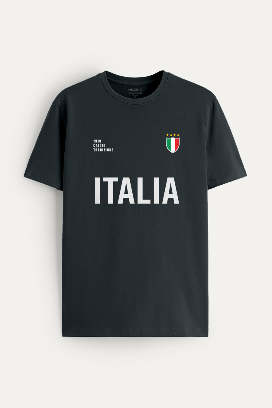 Tričko, Barva Železitě Šedá, s Potiskem Italia Bold