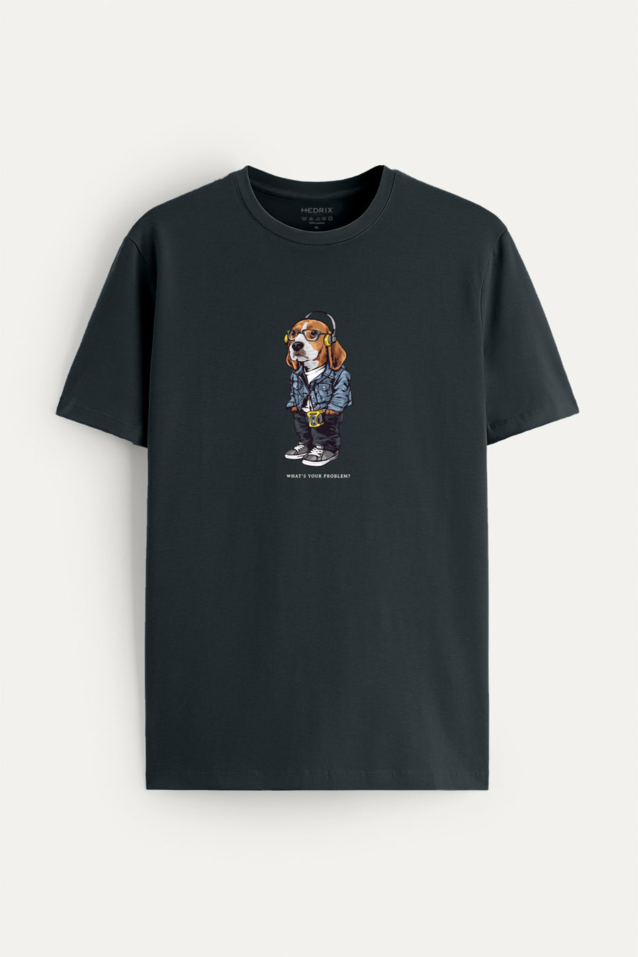 Tričko, Barva Železitě Šedá, s Potiskem Woofy Problem Mode