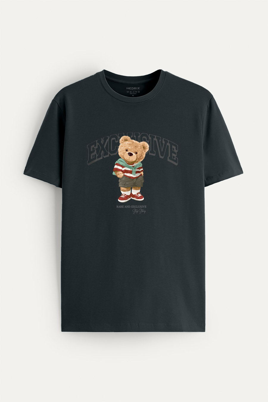 Tričko, Barva Železitě Šedá, s Potiskem Exclusive Teddy