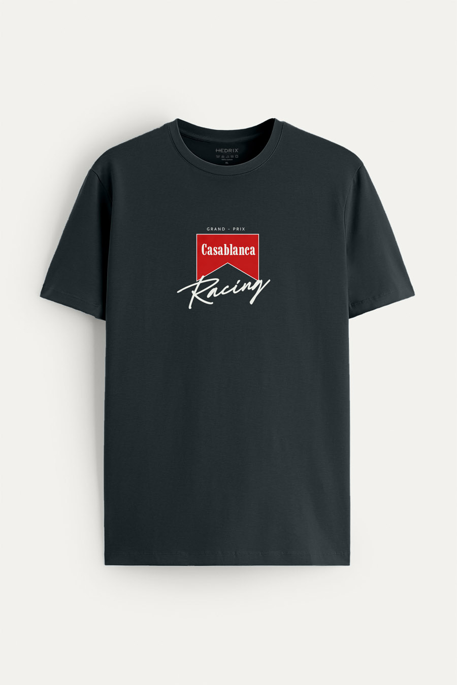 Tričko, Barva Železitě Šedá, s Potiskem Casablanca Racing