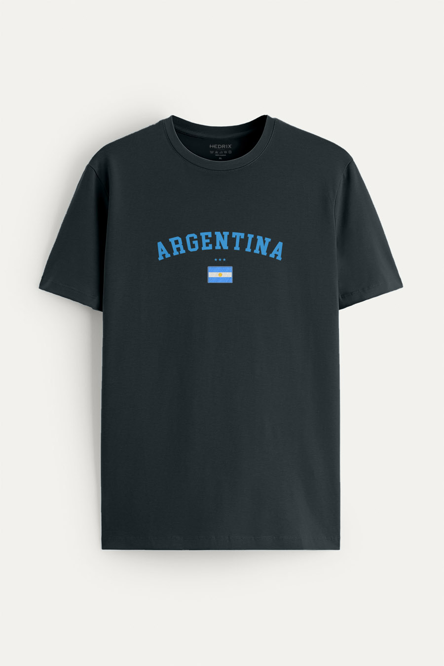 Tričko, Barva Železitě Šedá, s Potiskem Argentina Azul