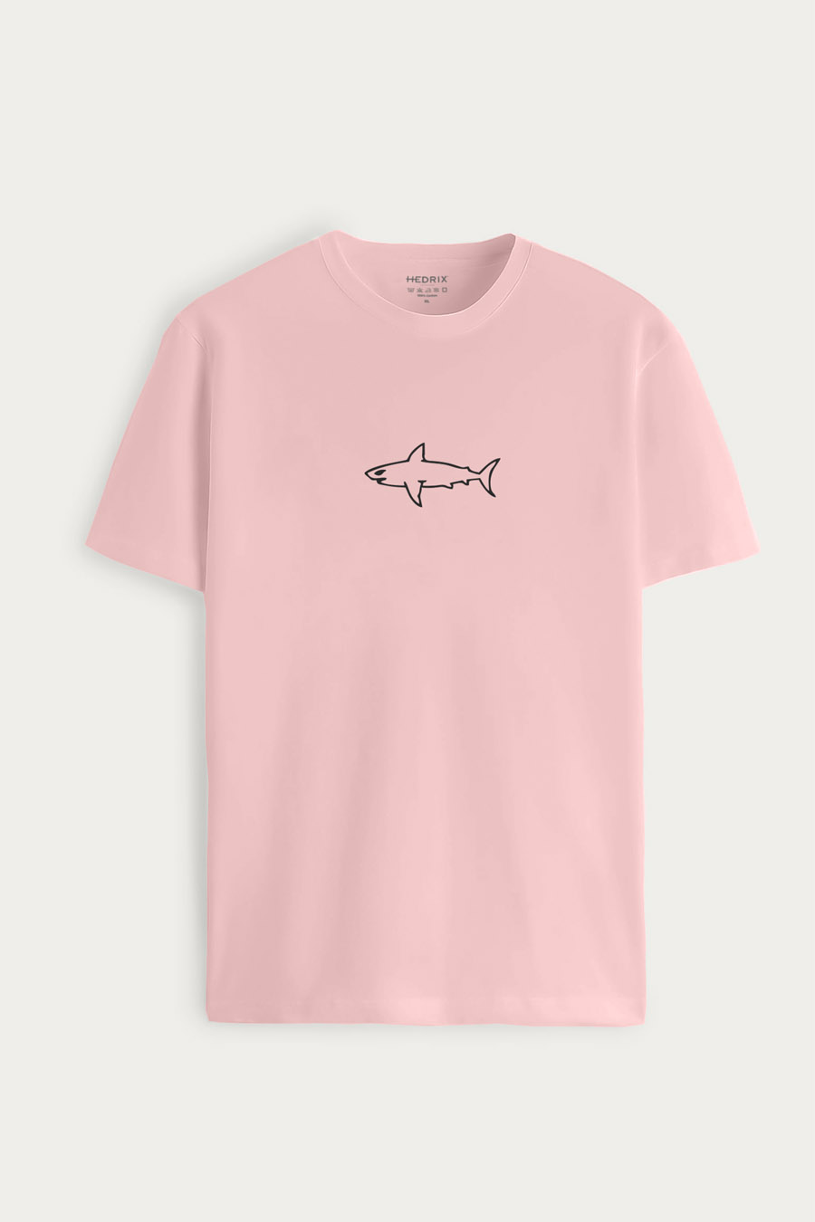 Tričko, Barva Růžová, s Potiskem Great Shark