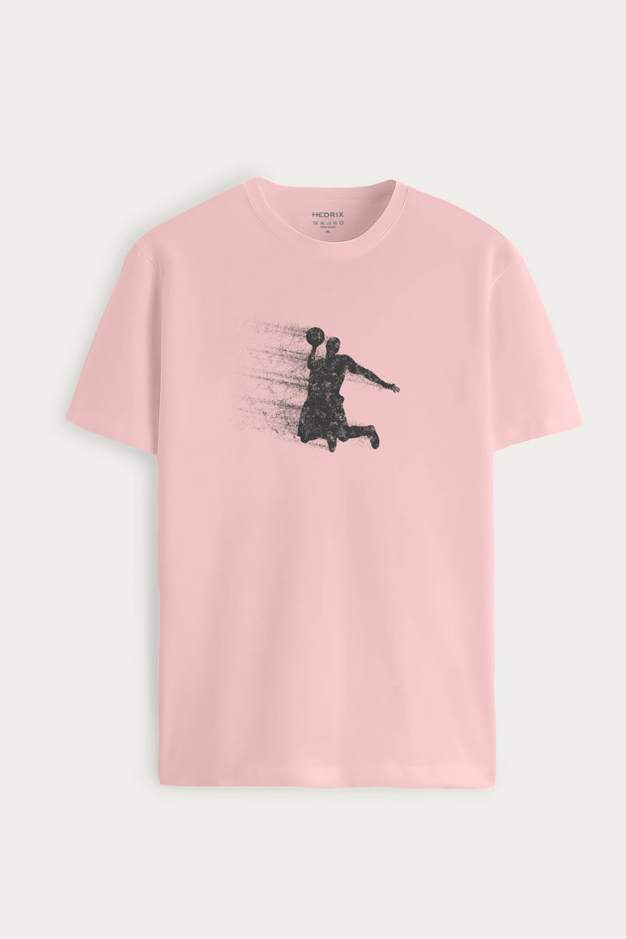 Tričko, Barva Růžová, s Potiskem Dunking GOAT