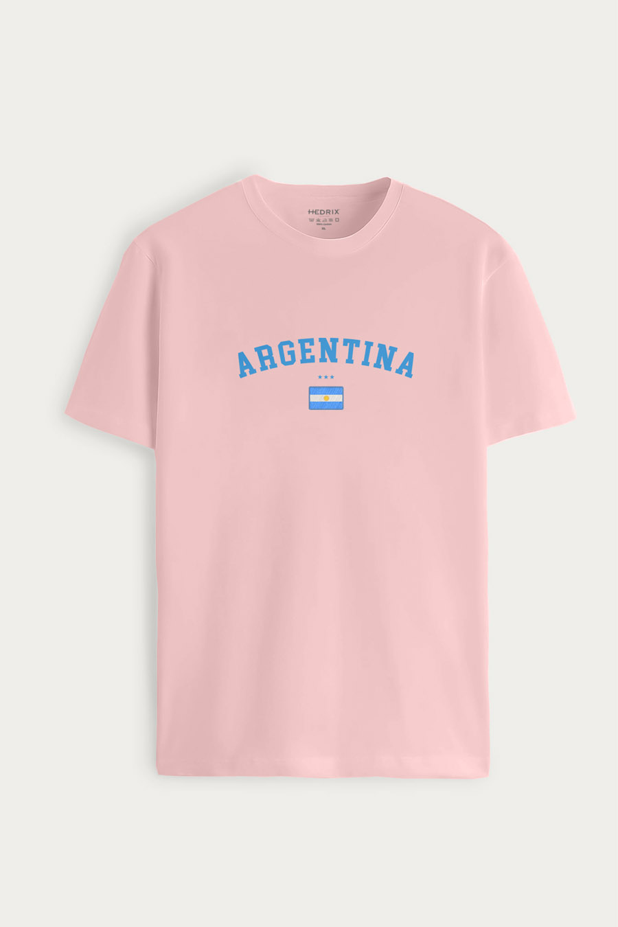 Tričko, Barva Růžová, s Potiskem Argentina Azul