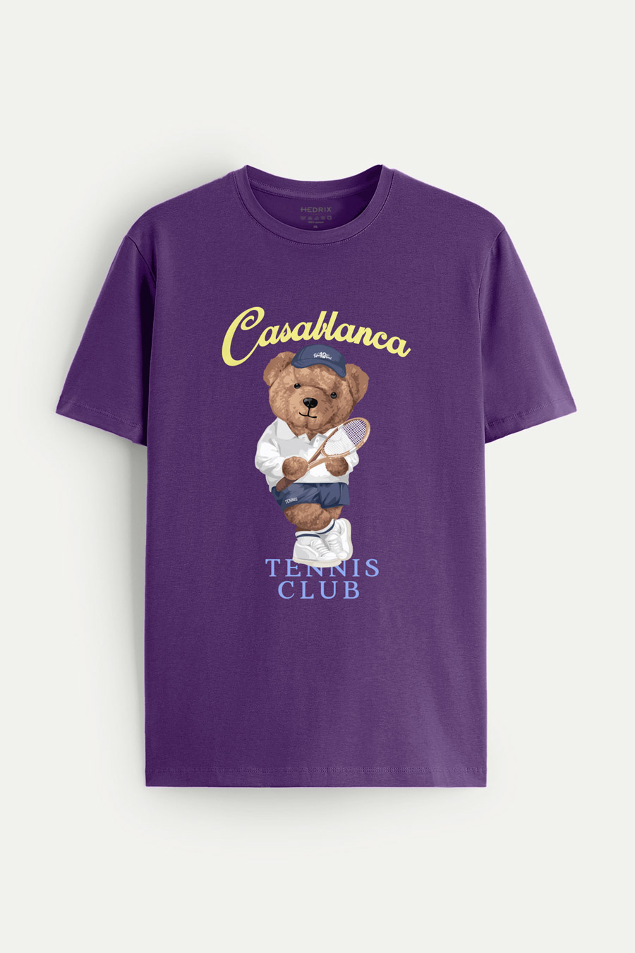 Levně Tričko, Barva Fialová , s Potiskem Tennis Teddy
