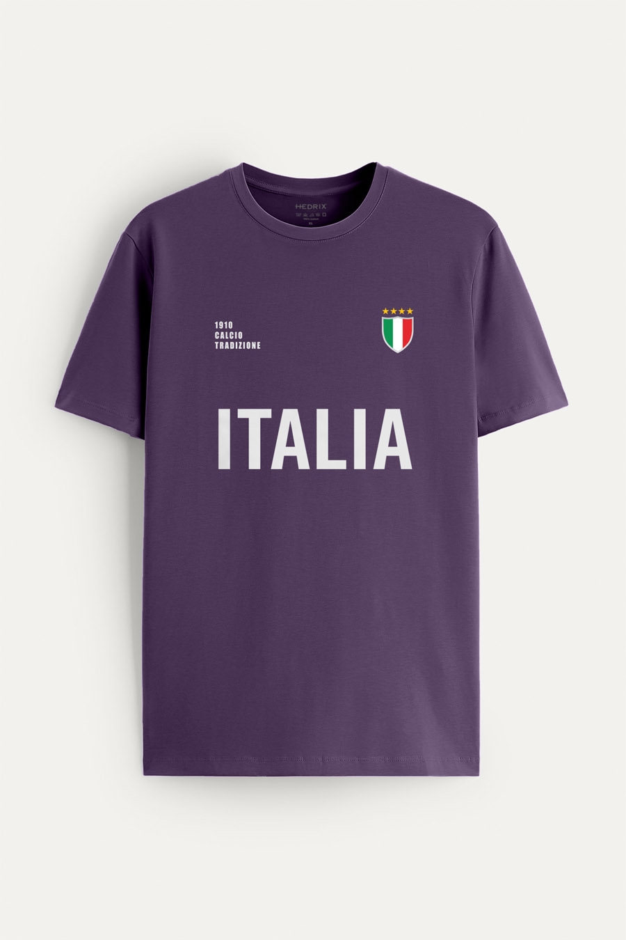 Tričko, Barva Fialová , s Potiskem Italia Bold