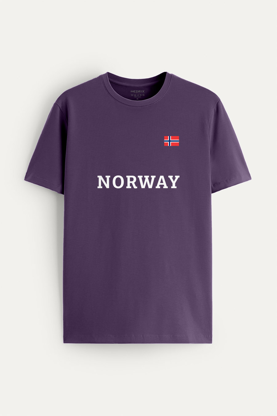 Tričko, Barva Fialová , s Potiskem Norway