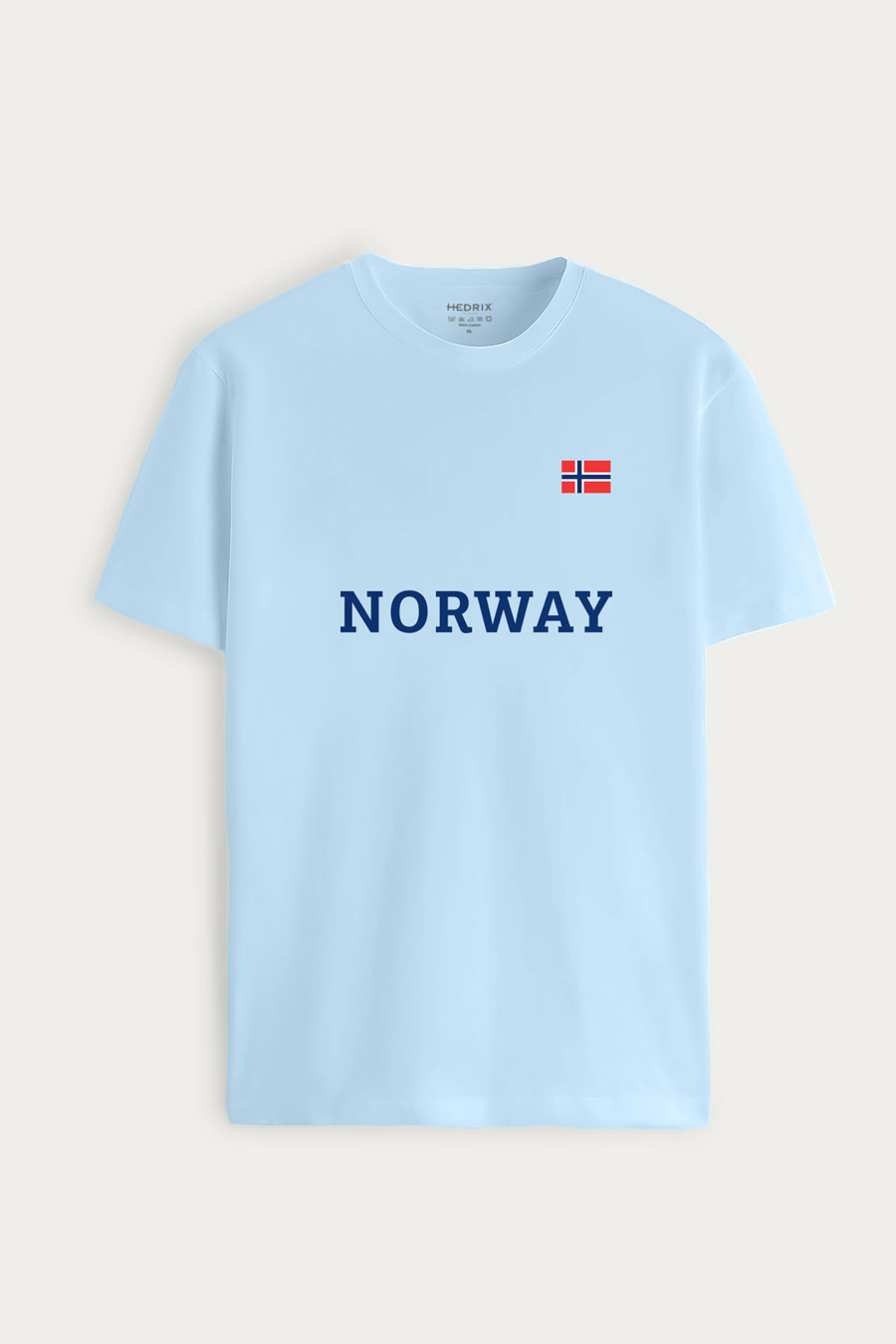 Tričko, Barva Nebesky Modrá , s Potiskem Norway