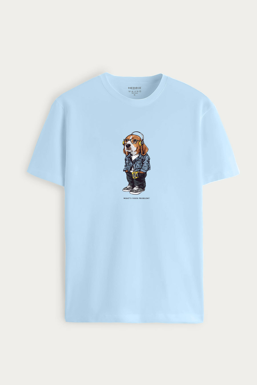 Levně Tričko, Barva Nebesky Modrá , s Potiskem Woofy Problem Mode