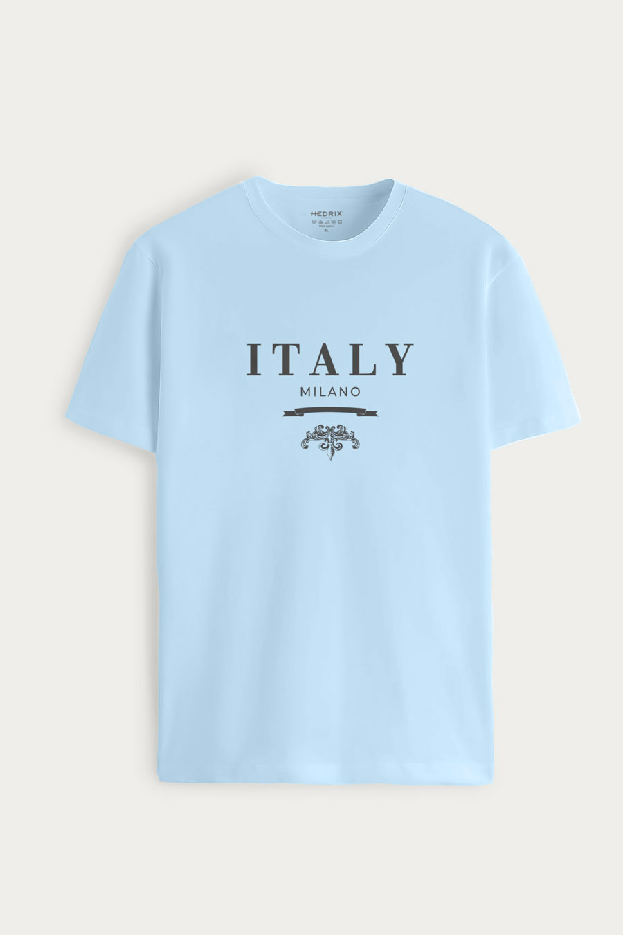 Tričko, Barva Nebesky Modrá , s Potiskem Milano Italy