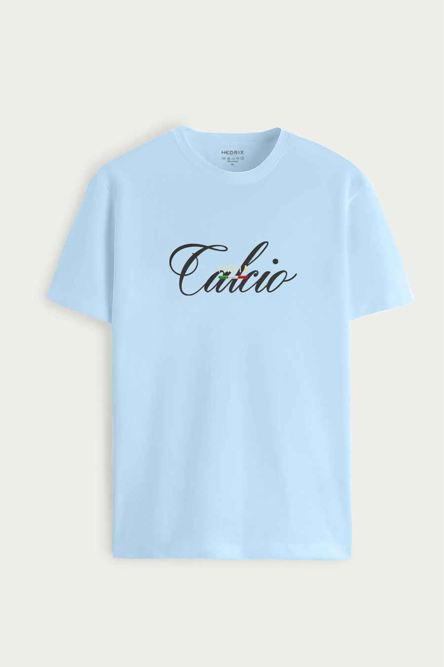 Tričko, Barva Nebesky Modrá , s Potiskem Calcio Noir