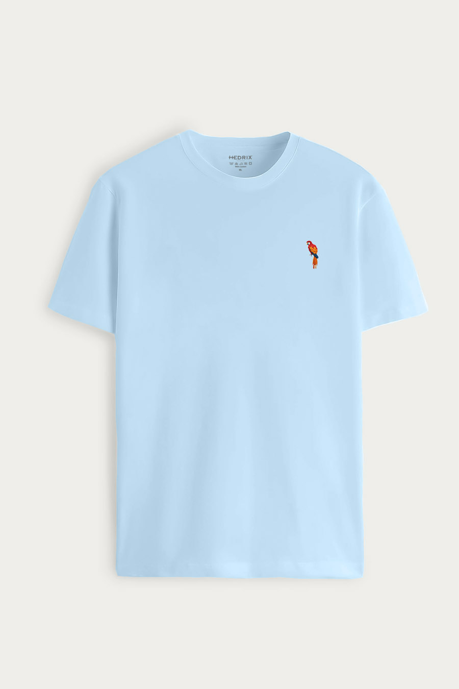 Levně Tričko, Barva Nebesky Modrá , s Potiskem Palm Parrot