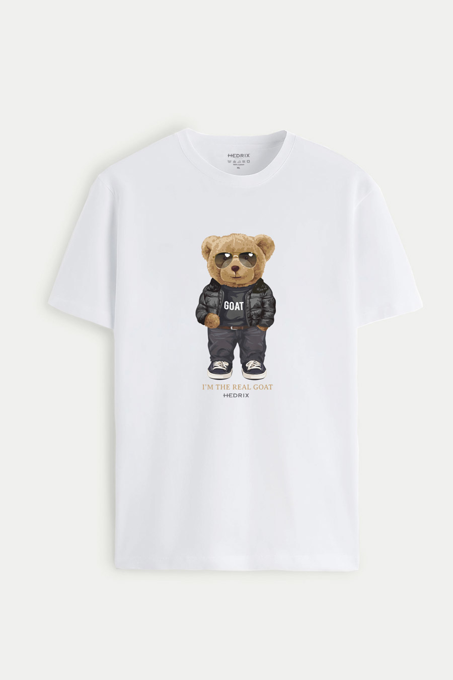 Levně Tričko, Barva Bílá, s Potiskem Real Goat Teddy