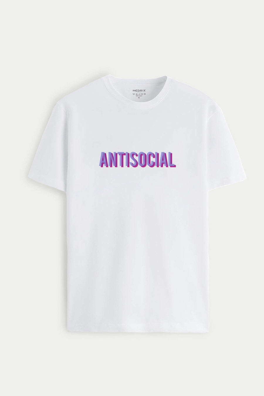 Levně Tričko, Barva Bílá, s Potiskem Antisocial