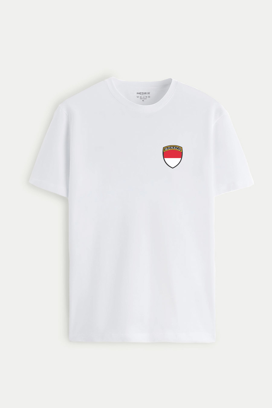 Levně Tričko, Barva Bílá, s Potiskem Monaco Flag