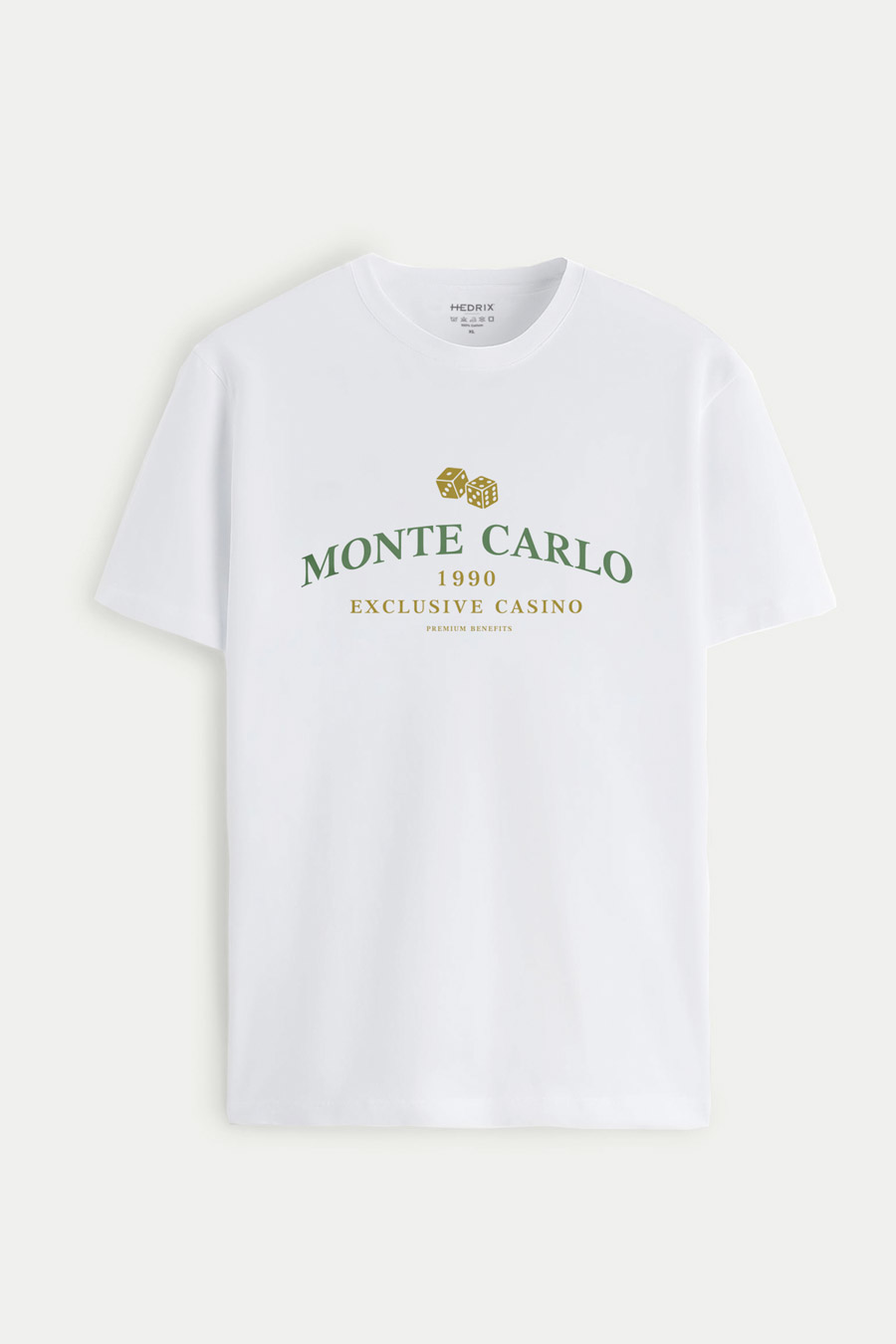 Levně Tričko, Barva Bílá, s Potiskem Monte Carlo Casino