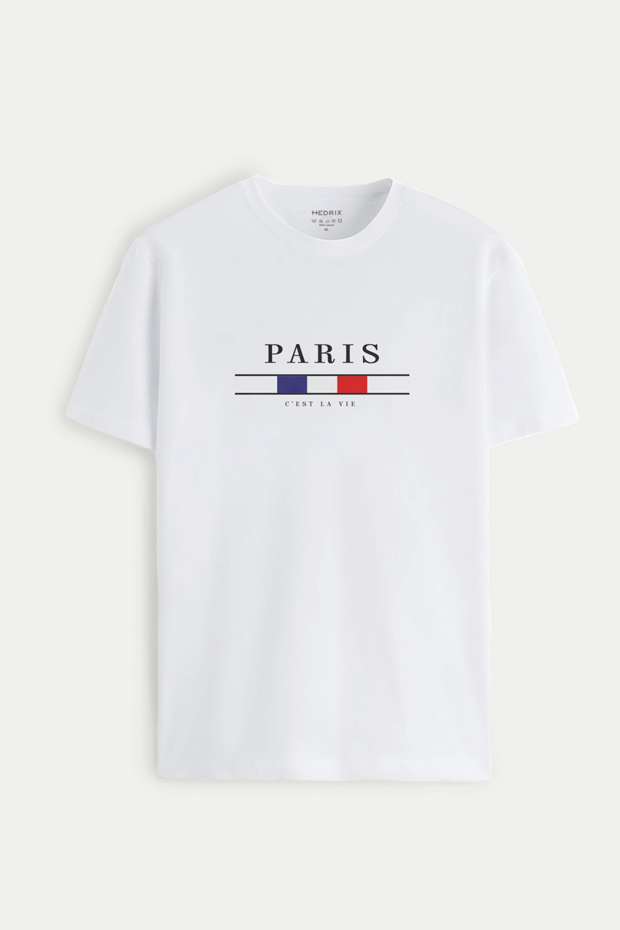 Levně Tričko, Barva Bílá, s Potiskem Paris La Vie