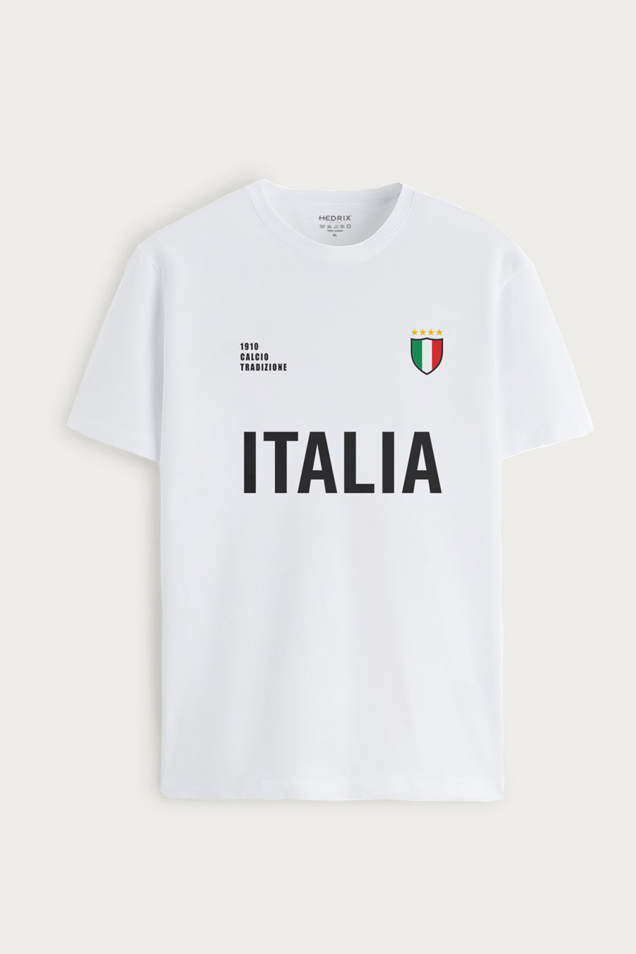 Tričko, Barva Bílá, s Potiskem Italia Bold