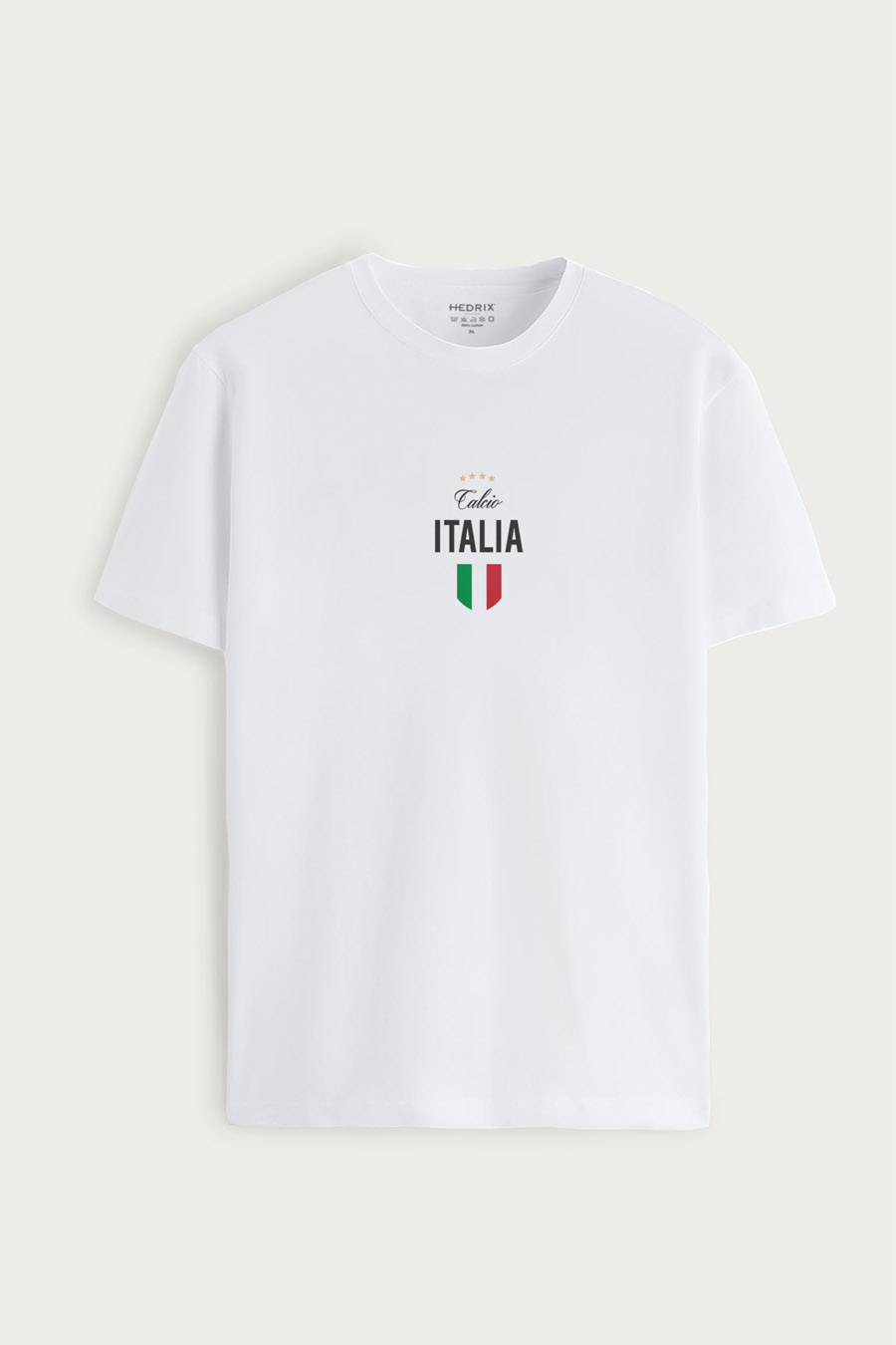 Tričko, Barva Bílá, s Potiskem Calcio Italia
