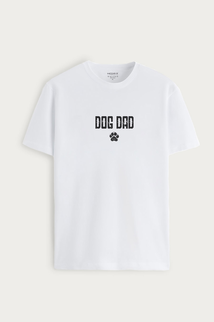 Tričko, Barva Bílá, s Potiskem Dog Dad