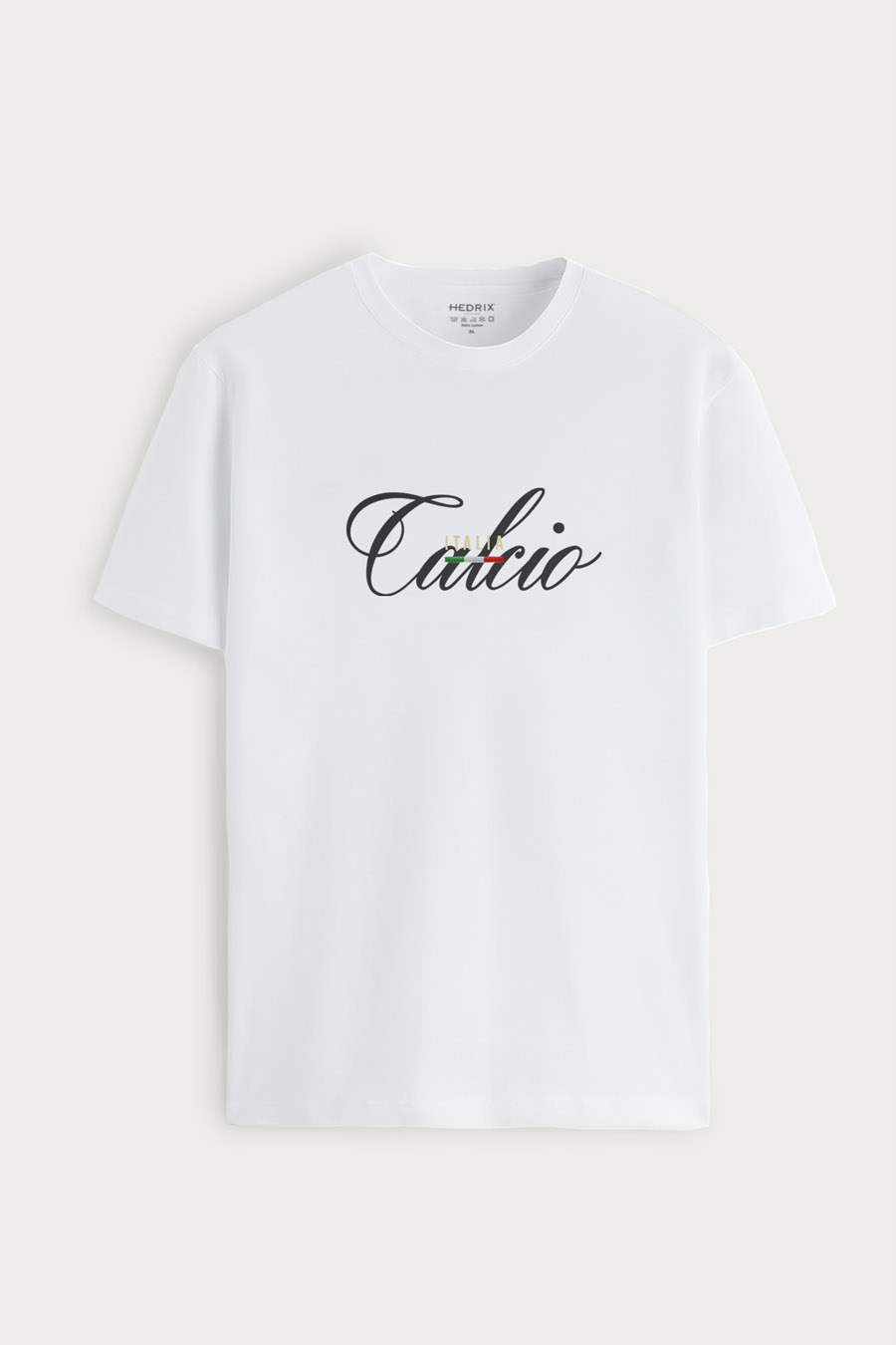 Tričko, Barva Bílá, s Potiskem Calcio Noir