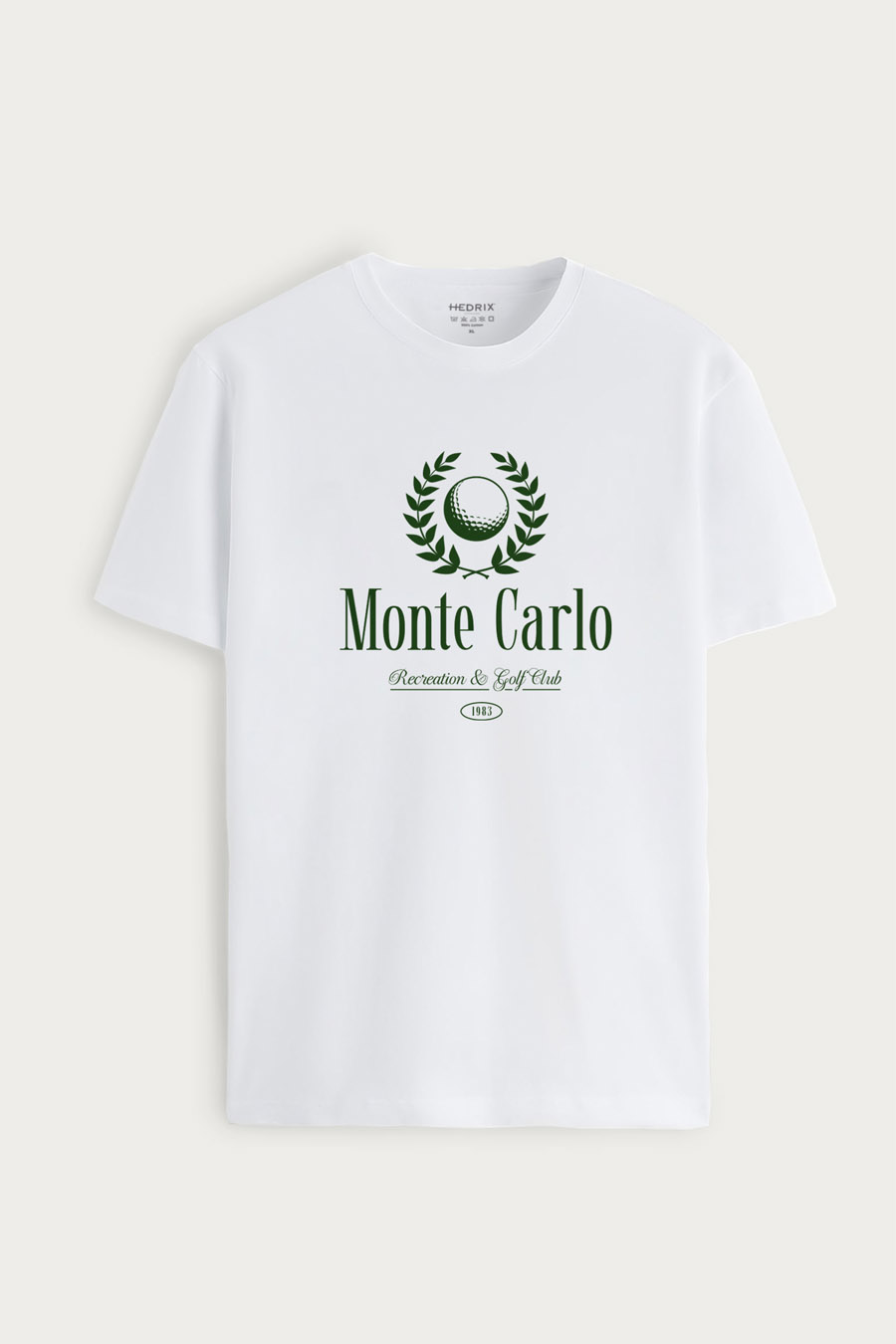 Tričko, Barva Bílá, s Potiskem Monte Carlo Legacy