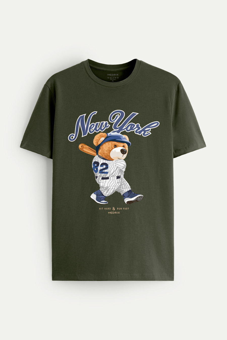 Levně Tričko, Barva Khaki, s Potiskem Baseball Teddy