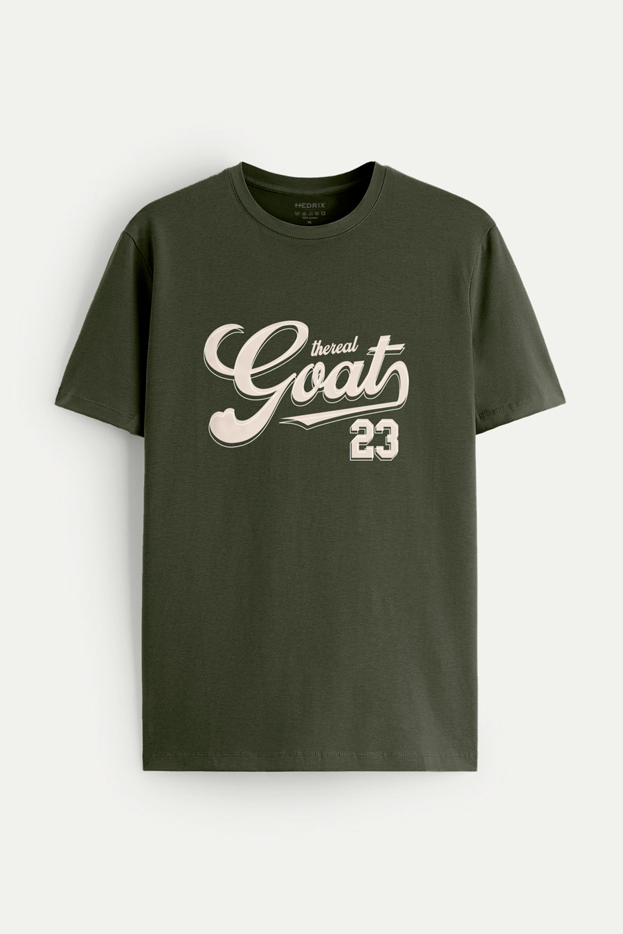 Levně Tričko, Barva Khaki, s Potiskem The Real Goat