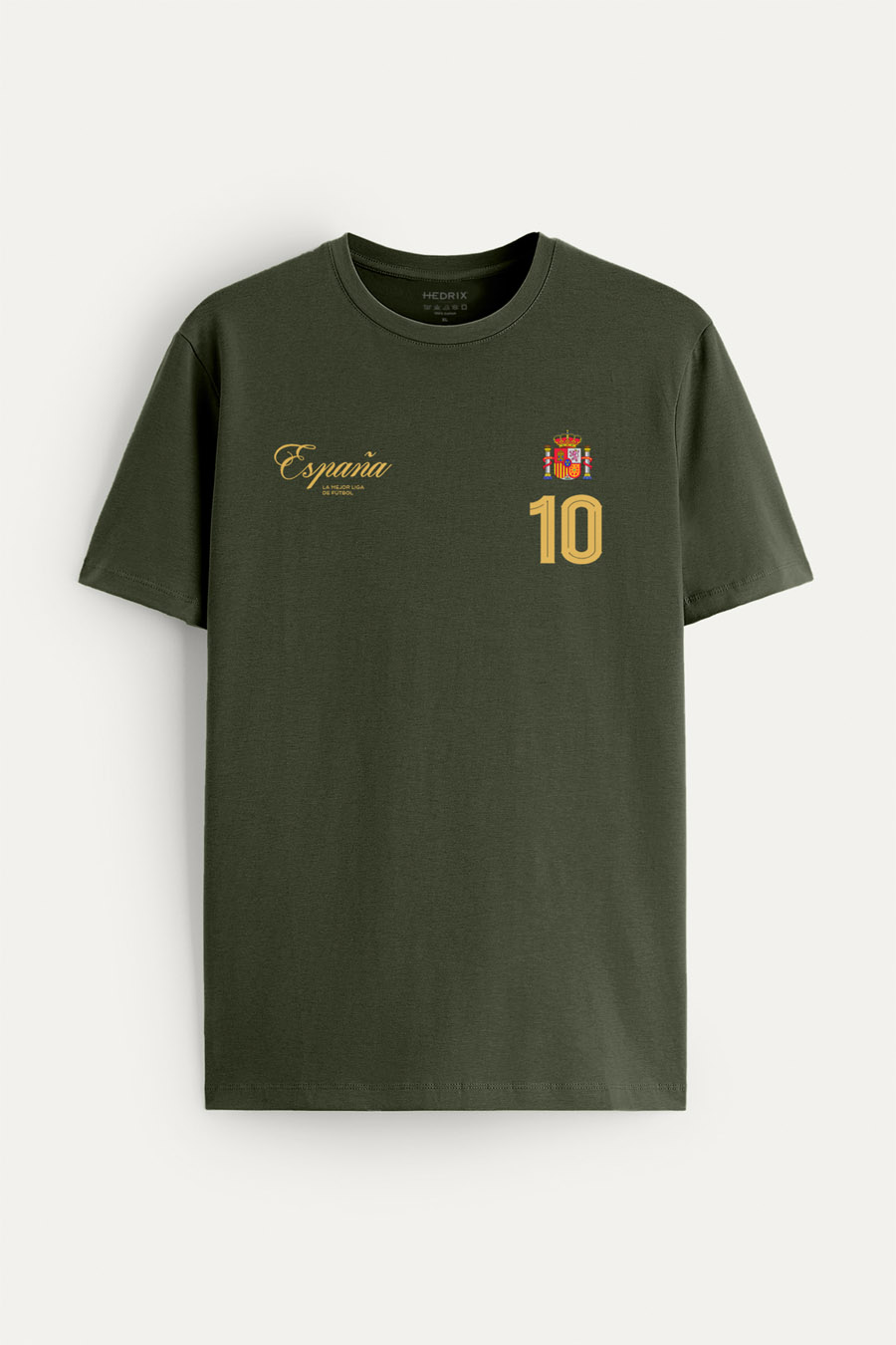 Tričko, Barva Khaki, s Potiskem Maestro 10 Spain