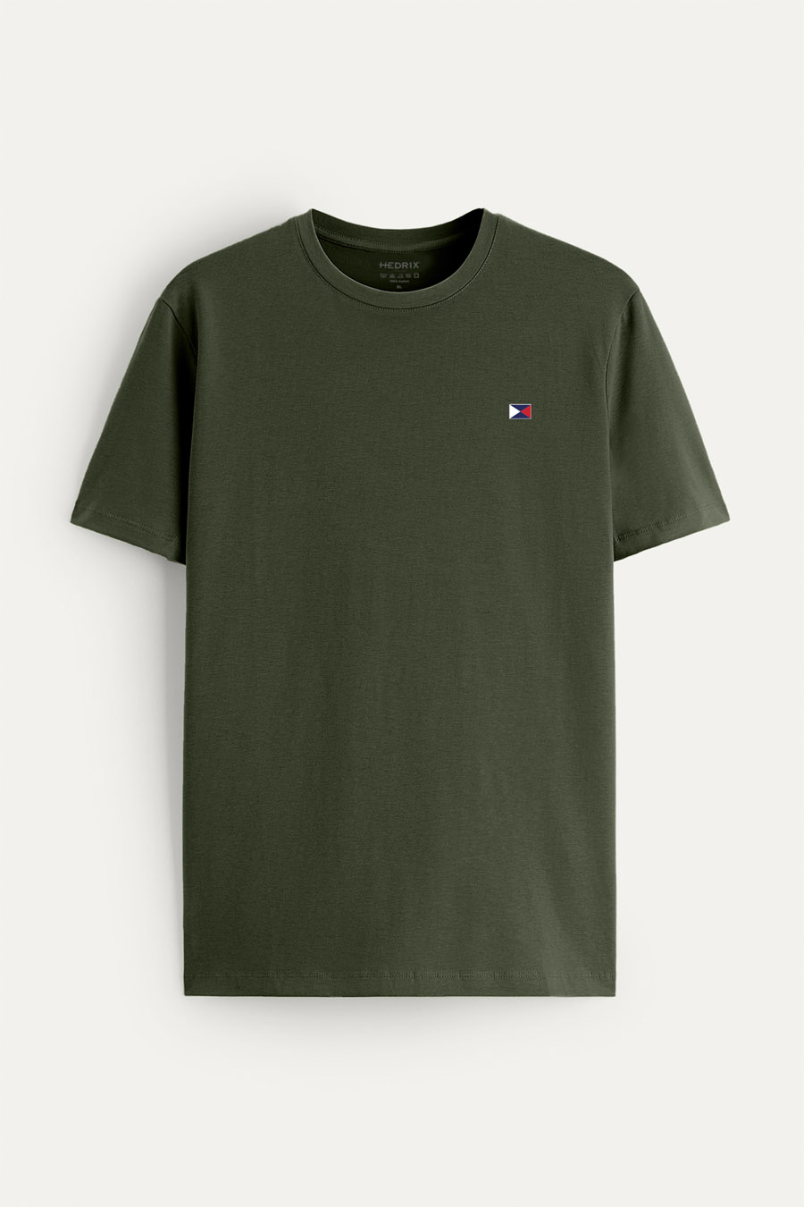 Levně Tričko, Barva Khaki, s Potiskem Tricolor Crest