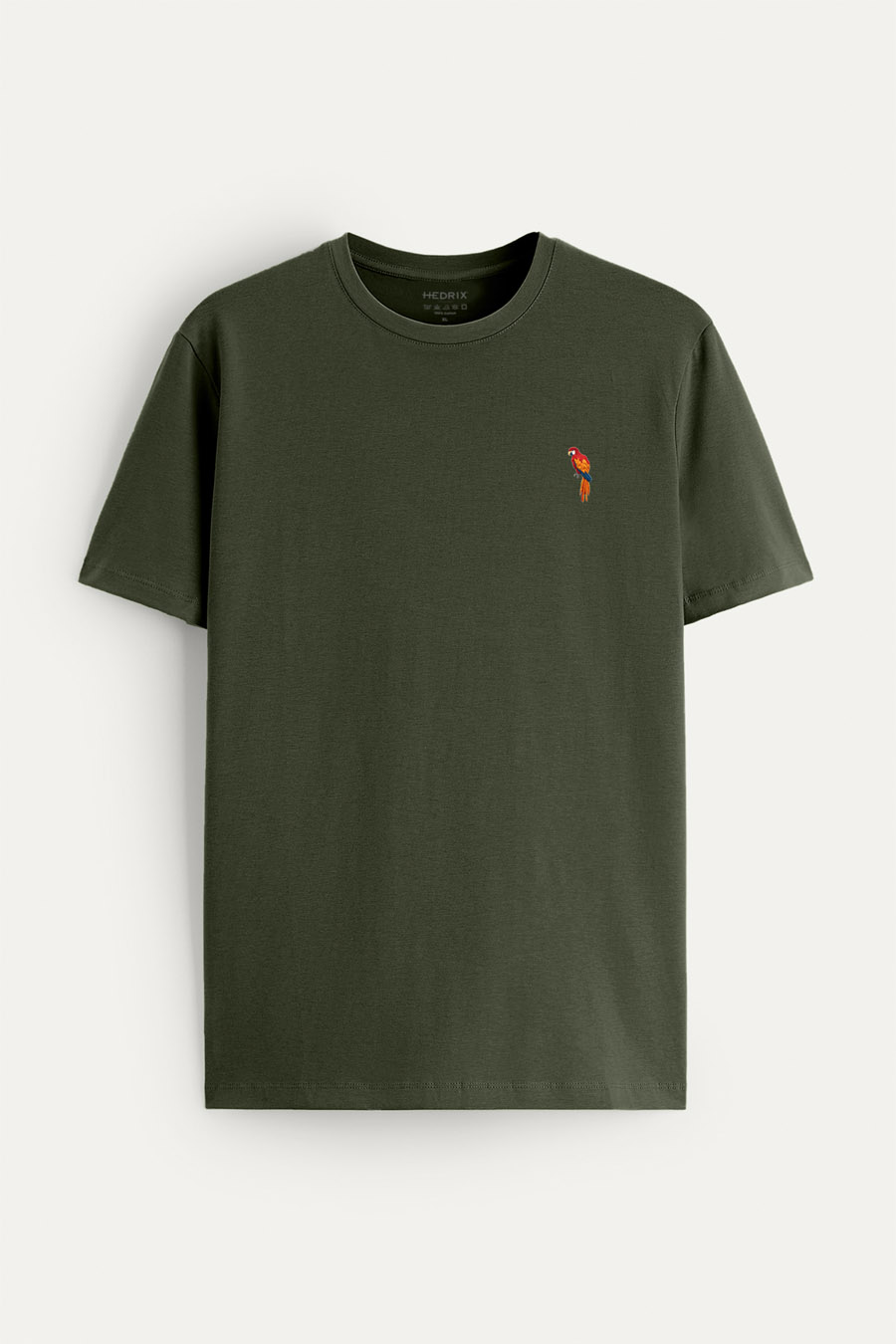 Levně Tričko, Barva Khaki, s Potiskem Palm Parrot