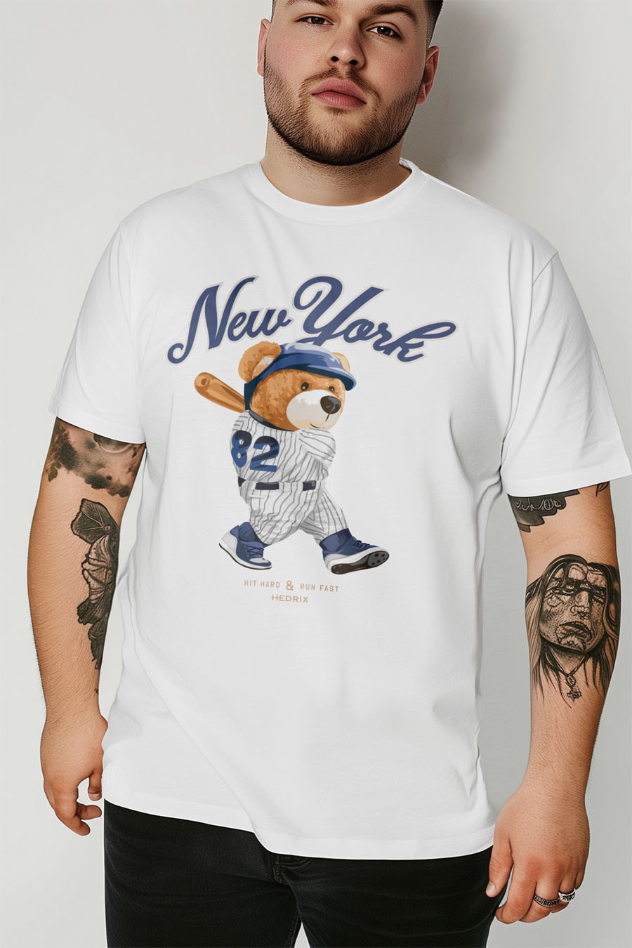 Tričko, Barva Bílá, s Potiskem Baseball Teddy · záber 9