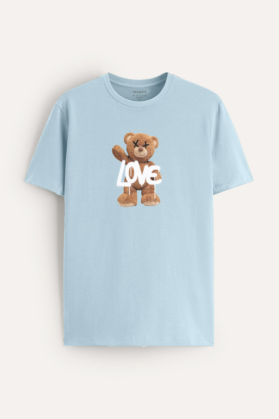 Levně Tričko, Barva Blankytně Modrá, s Potiskem Lovepal Teddy
