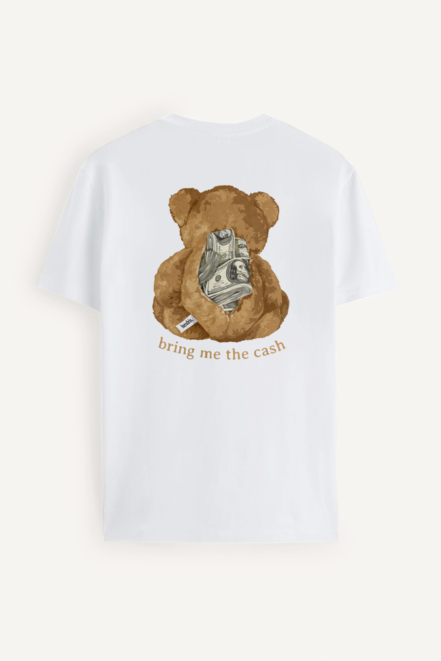 Levně Tričko, Barva Bílá, s Potiskem Cash Teddy
