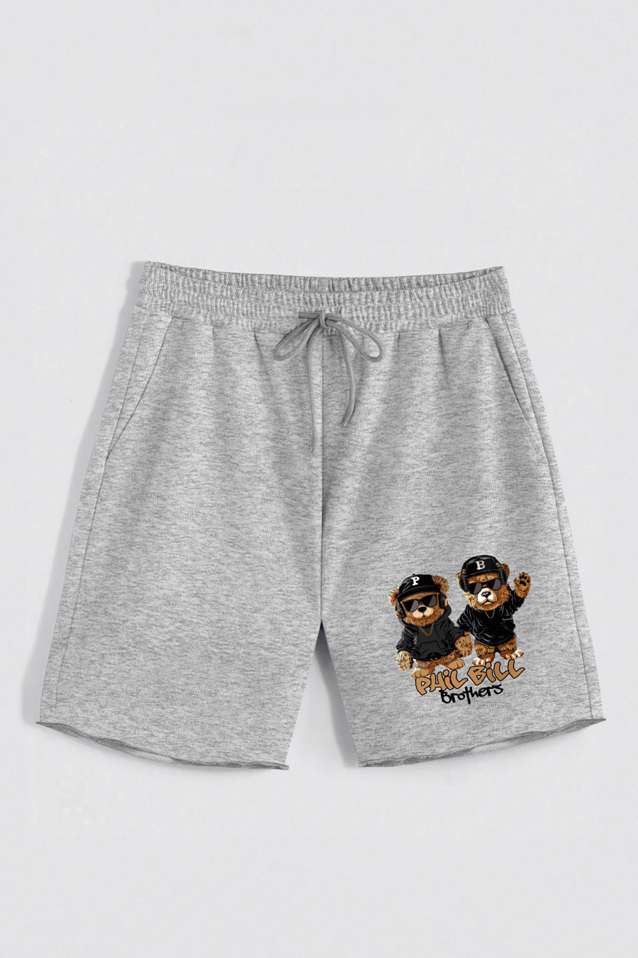 Levně Kraťasy, Barva šedá, s Potiskem Hedrix Bears