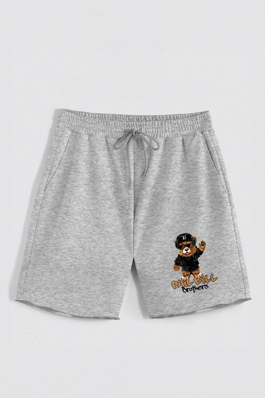 Levně Kraťasy, Barva šedá, s Potiskem Hedrix B Bear