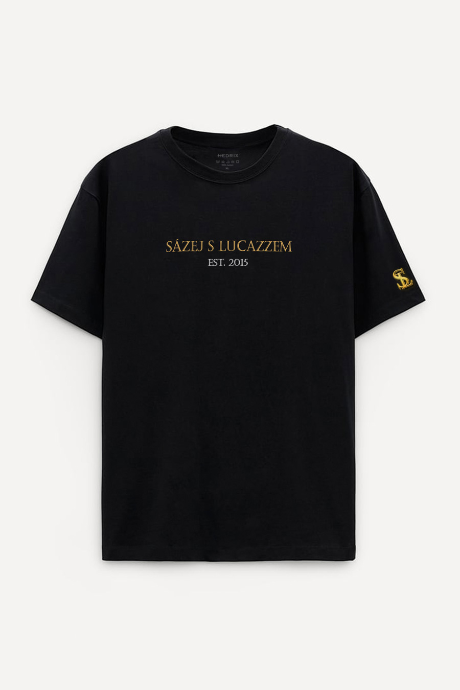 Levně Oversized Tričko, Barva Černá s Potiskem 2015