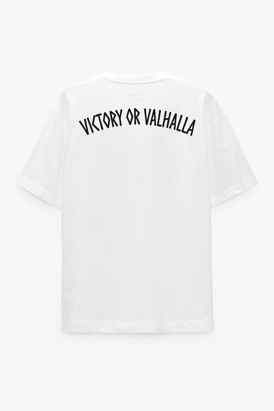 Levně Oversized Tričko, Barva Bílá s Potiskem Victory