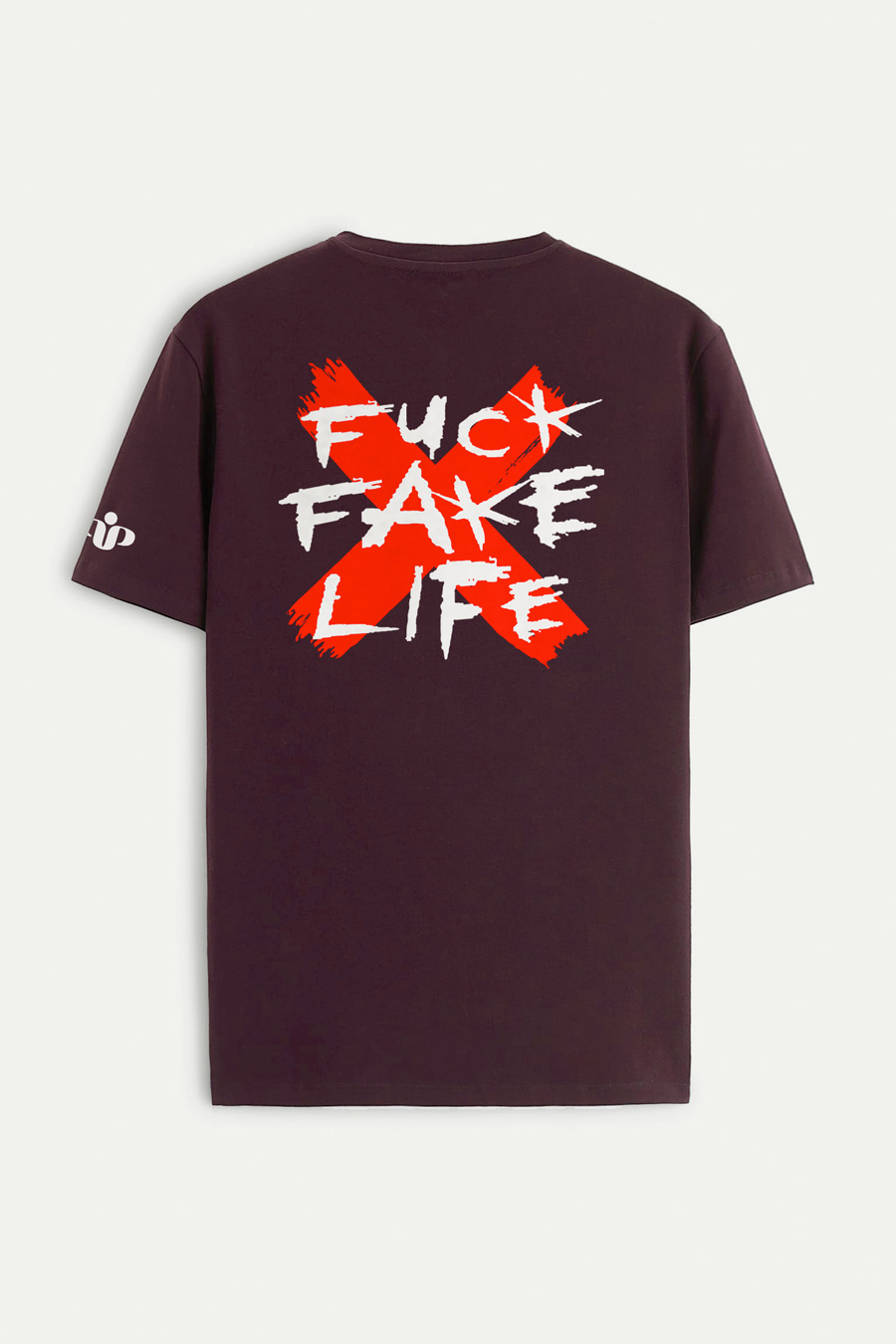 Levně Tričko, Barva Bordó, s Potiskem X Life