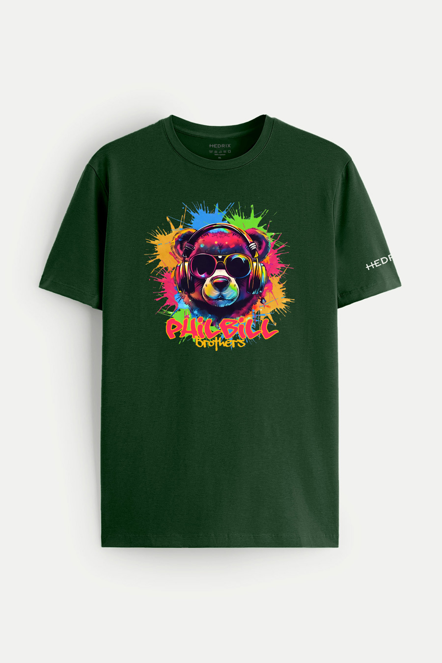 Levně Tričko, Barva Zelená, s Potiskem Rave Bear