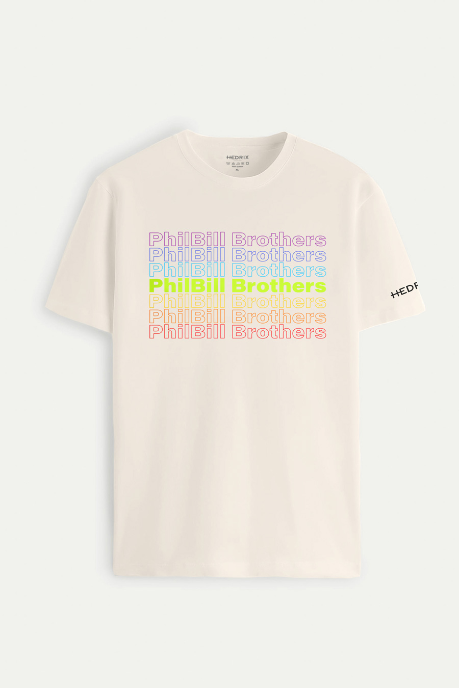 Levně Tričko, Barva Ecru, s Potiskem Colorfull Logo