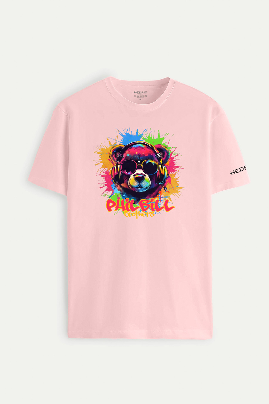 Levně Tričko, Barva Růžová, s Potiskem Colorfull Bear