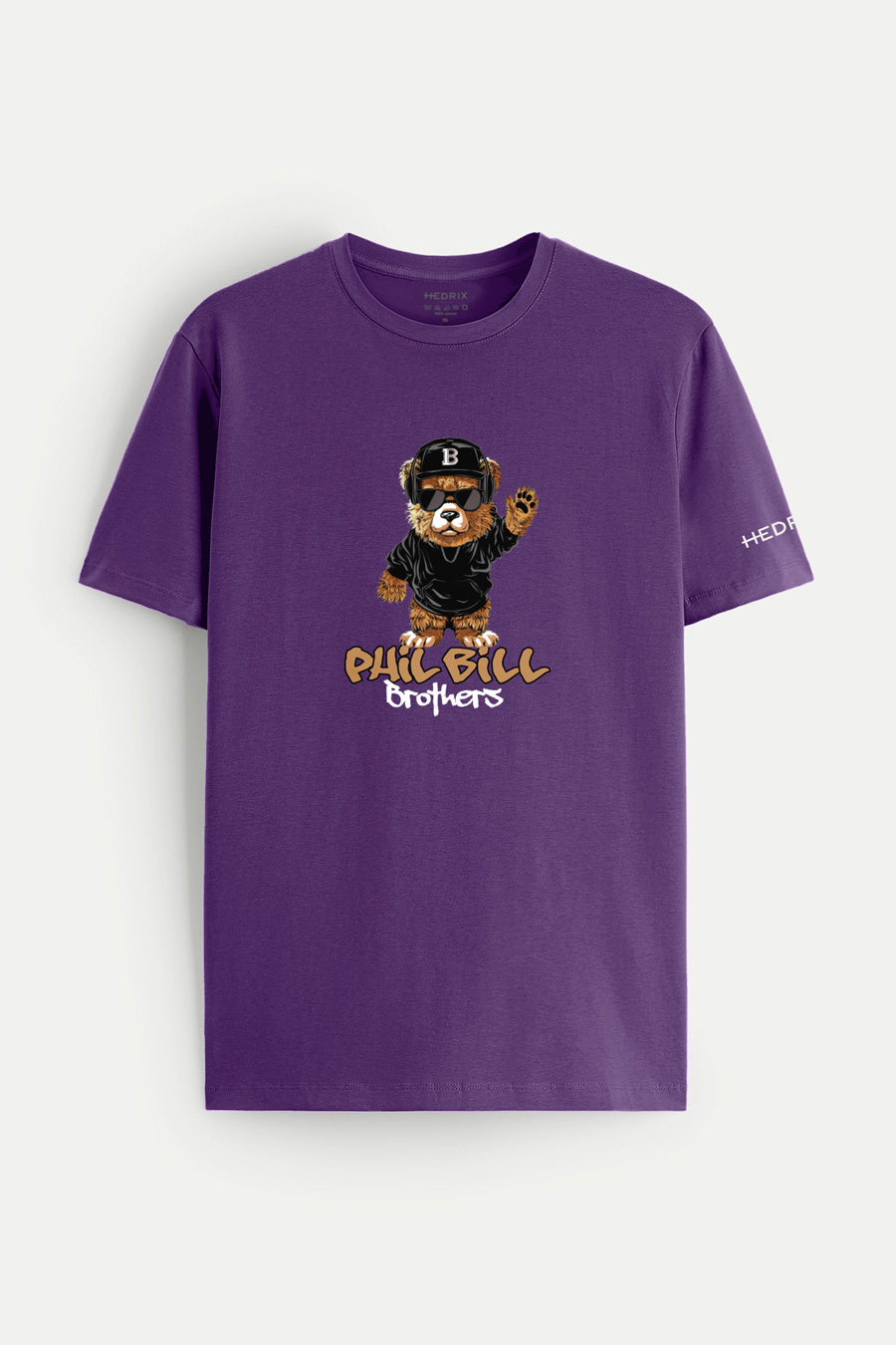 Levně Tričko, Barva Fialová, s Potiskem B Bear